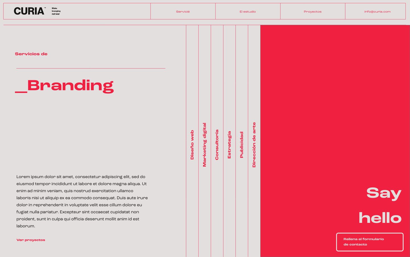 Curia — curia 02, diseño web, pantalla 2, por Francisco Puche