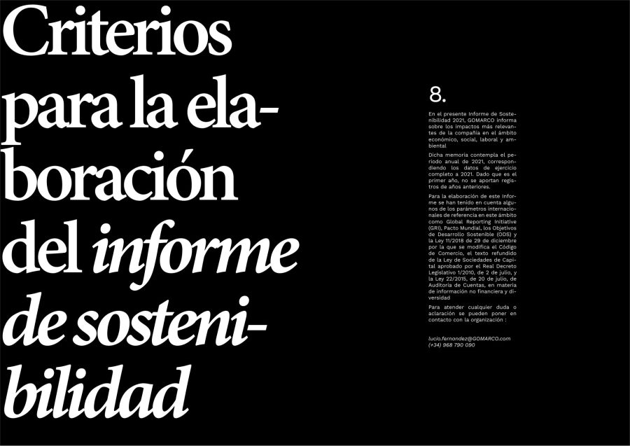 Gomarco · Informe RSC 2021 — página 13