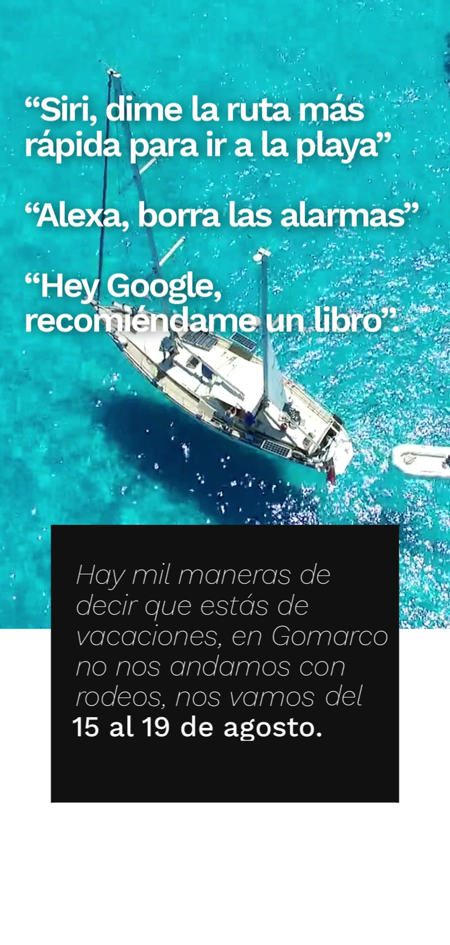 Gomarco · Cerrado por vacaciones