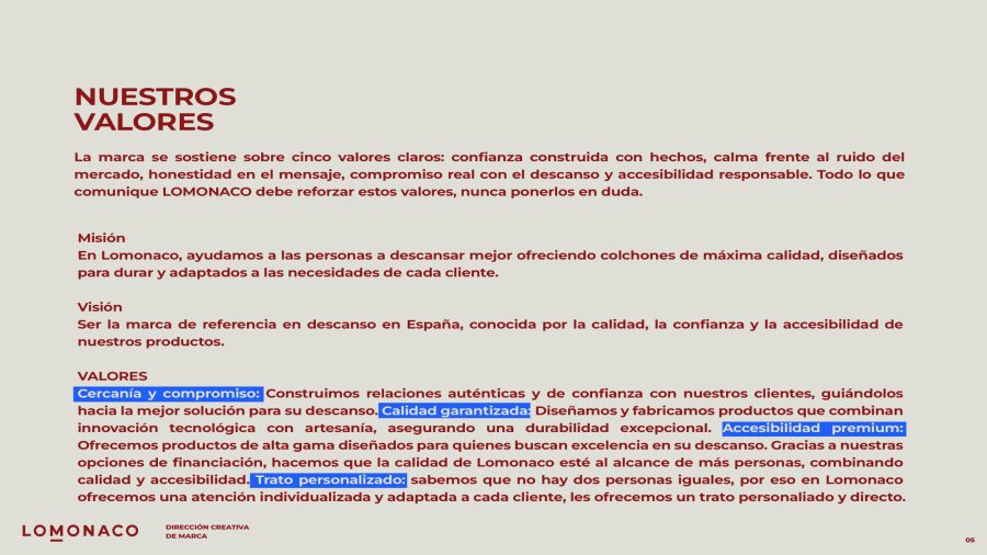 Lomonaco · Dirección creativa — página 6